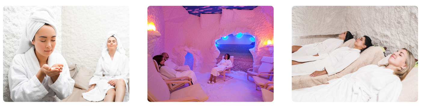 美容健康机构的盐疗小屋